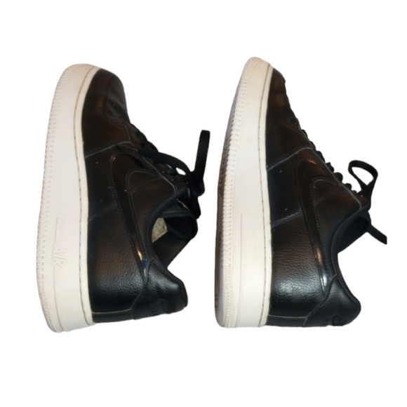 Nike Womens Air Force 1 Sneakers Sz 8.5 Black Chunky Low White Athletic Comfy - Picture 6 of 9